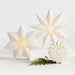 Large LED White Holiday Ceramic Snowflake 9"