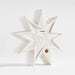 Large LED White Holiday Ceramic Snowflake 9"