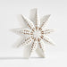 Large LED White Holiday Ceramic Snowflake 9"
