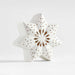 Medium LED White Holiday Ceramic Snowflake 7"