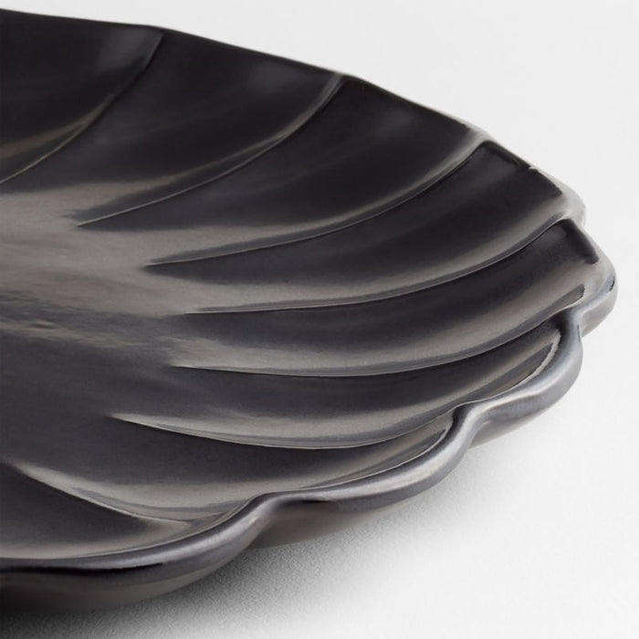 Daisy 18" Black Stoneware Platter by Leanne Ford
