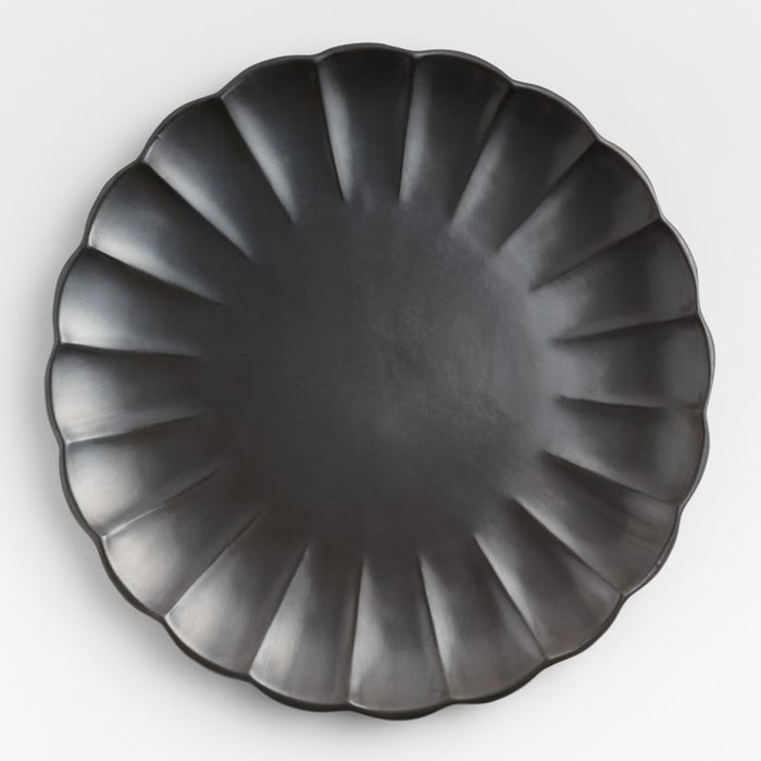 Daisy 18" Black Stoneware Platter by Leanne Ford