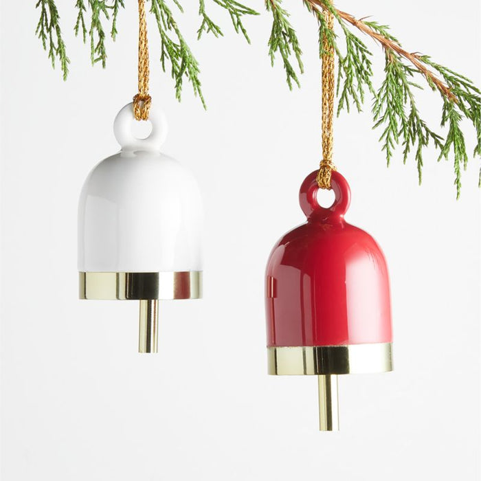 Red Lacquer Bell Christmas Ornament