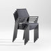 Lanai Charcoal Grey Mesh Square Outdoor Dining Chair
