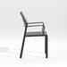 Lanai Charcoal Grey Mesh Square Outdoor Dining Chair