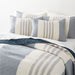 Laurentis Blue Crinkle Stripe King Quilt