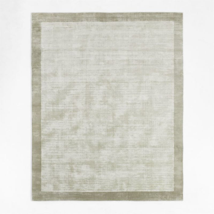 Laval Border Light Grey Area Rug 6'x9'