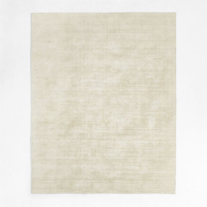 Laval Viscose Solid Ivory Area Rug 8'x10'