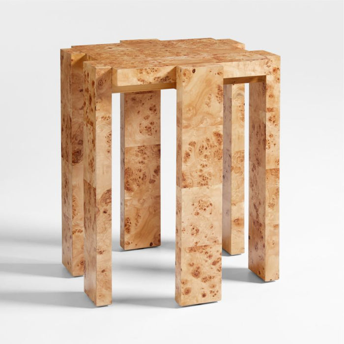 Leon Burl Wood Side Table