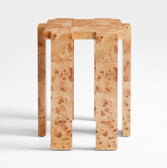 Leon Burl Wood Side Table
