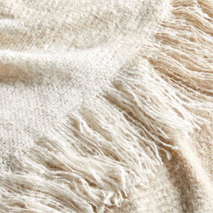 Letti 70"x55" Ivory Throw Blanket