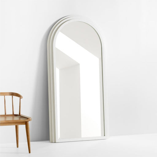 Lewes White Plaster Floor Mirror
