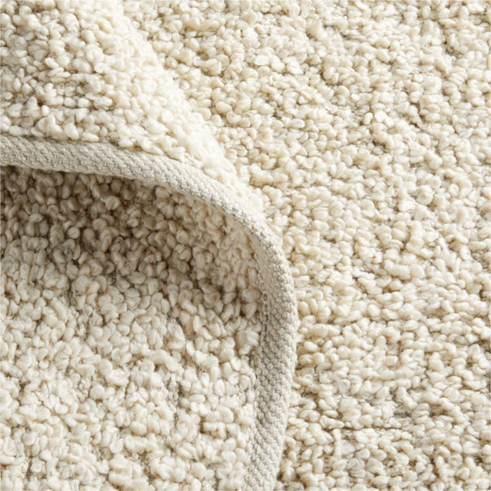 Lille Solid Bouclé Sand Beige Area Rug 6'x9'