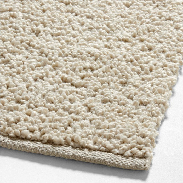 Lille Solid Bouclé Sand Beige Area Rug 6'x9'