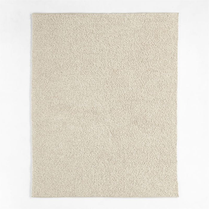 Lille Solid Bouclé Sand Beige Area Rug 6'x9'