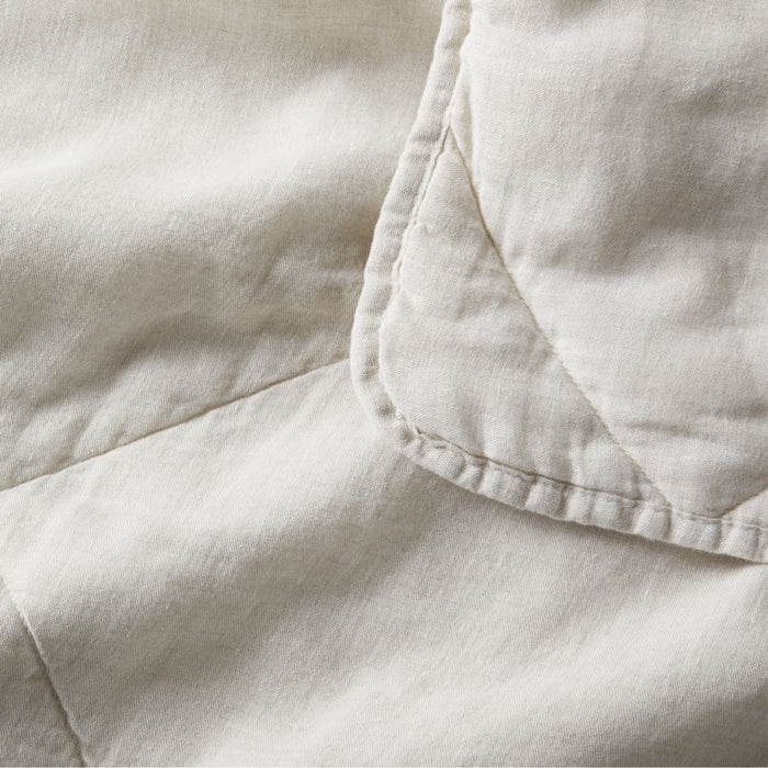 European Flax ®-Certified Linen Arcadia Tan King Quilted Pillow Sham Cover