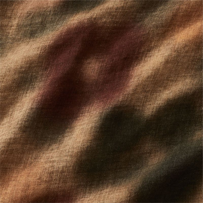 New Natural European Flax Certified Oversized Floral Ocher Tan/Burnt Green Standard Bed Pillow Sham