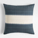 Littoral 23"x23" Two-Tone Navy Throw Pillow Cover