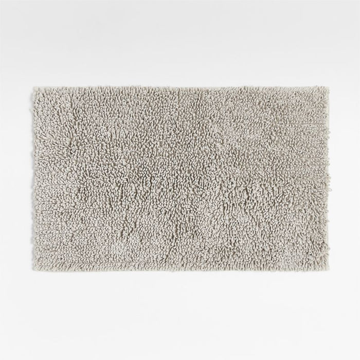 Loop Organic Cotton Silver Bath Mat