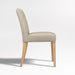 Lowe Bone White Leather Dining Chair with Natural Wood Legs
