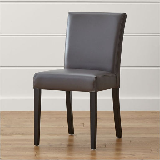 Lowe Smoke Leather Dining Chair - Crate and Barrel Philippines