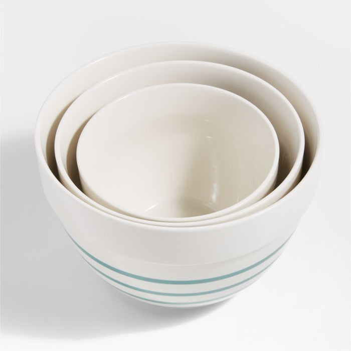 Maeve Multi-Colored Ceramic Mixing Bowls, Set of 3