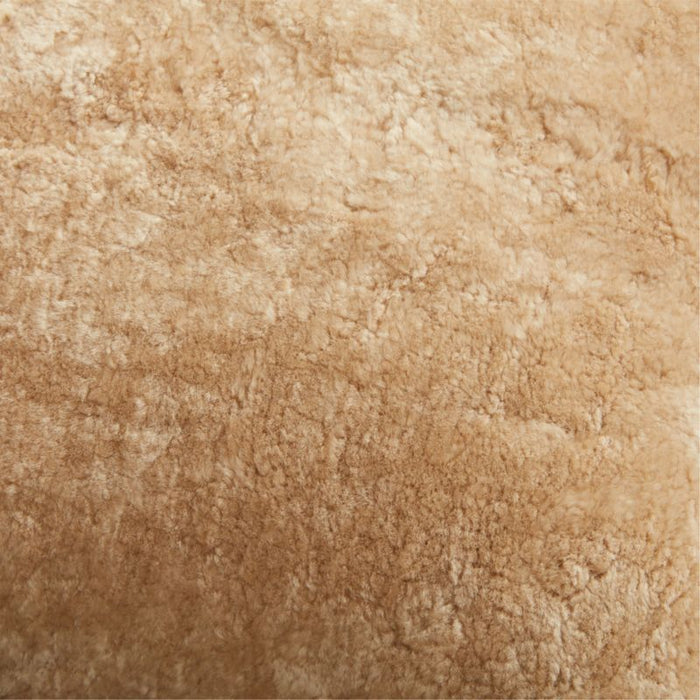 Malmo Shearling 22"x15" Camel Tan Lumbar Pillow Cover