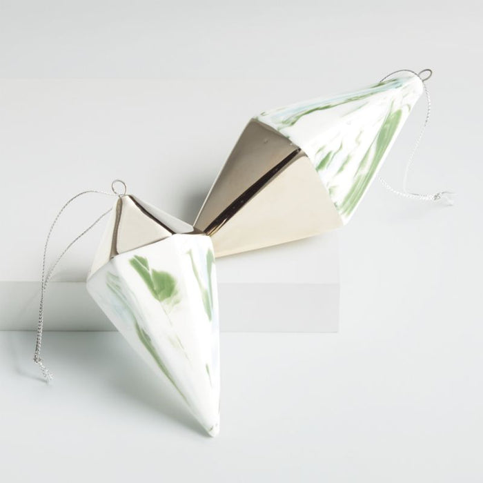 Marble Glaze Bottom Christmas Ornament
