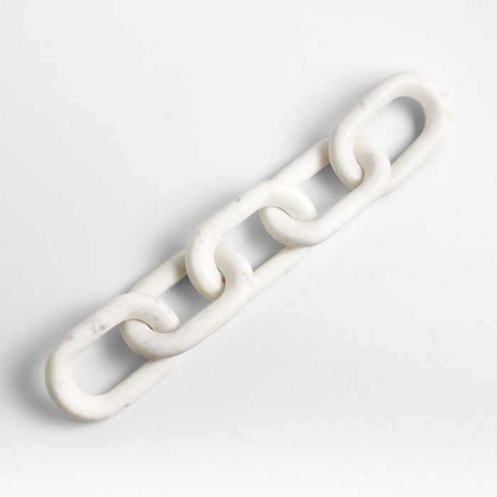White Marble Links Decorative Chain