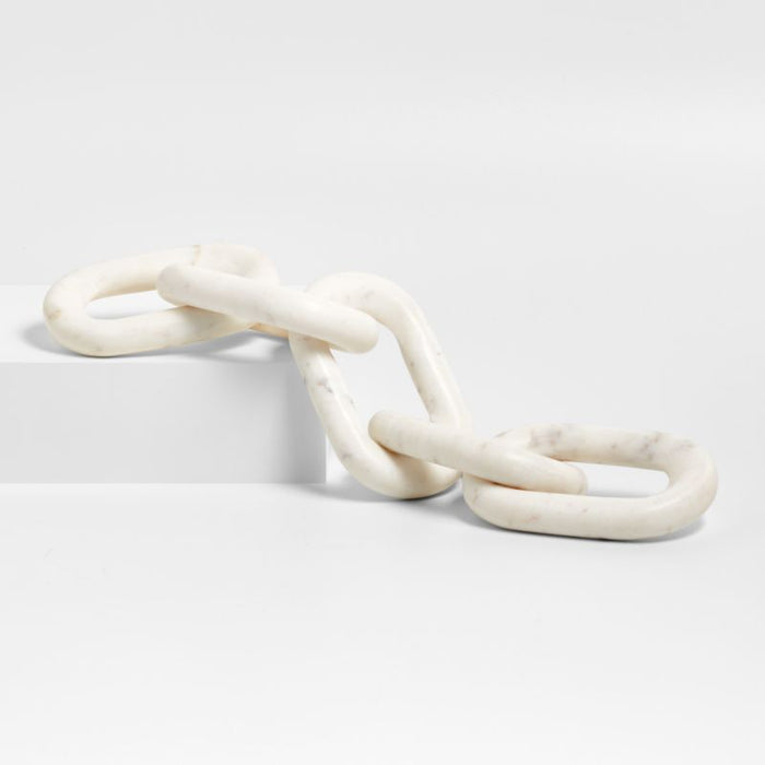 White Marble Links Decorative Chain