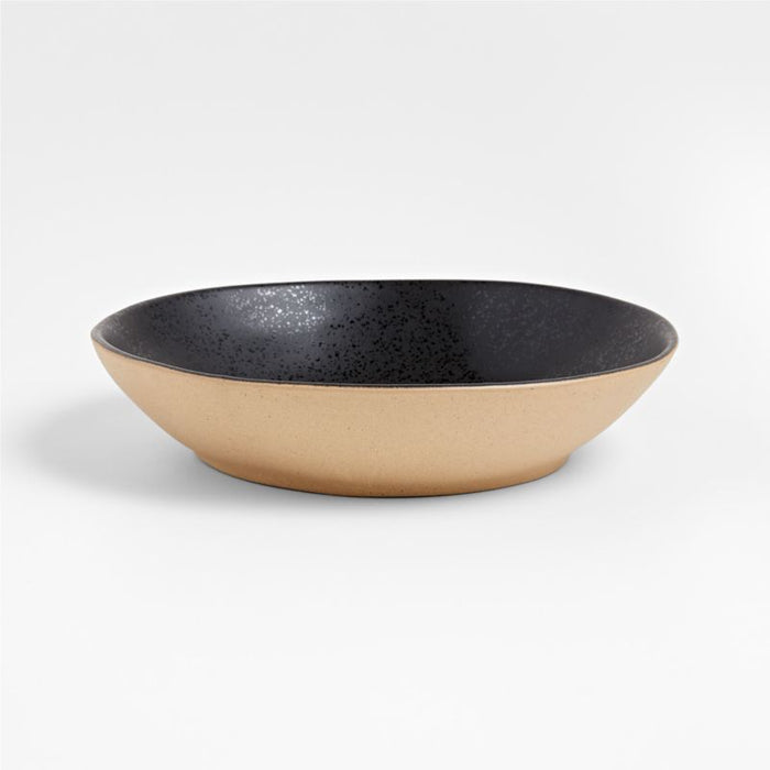 Marin Black Recycled Ceramic Low Bowl