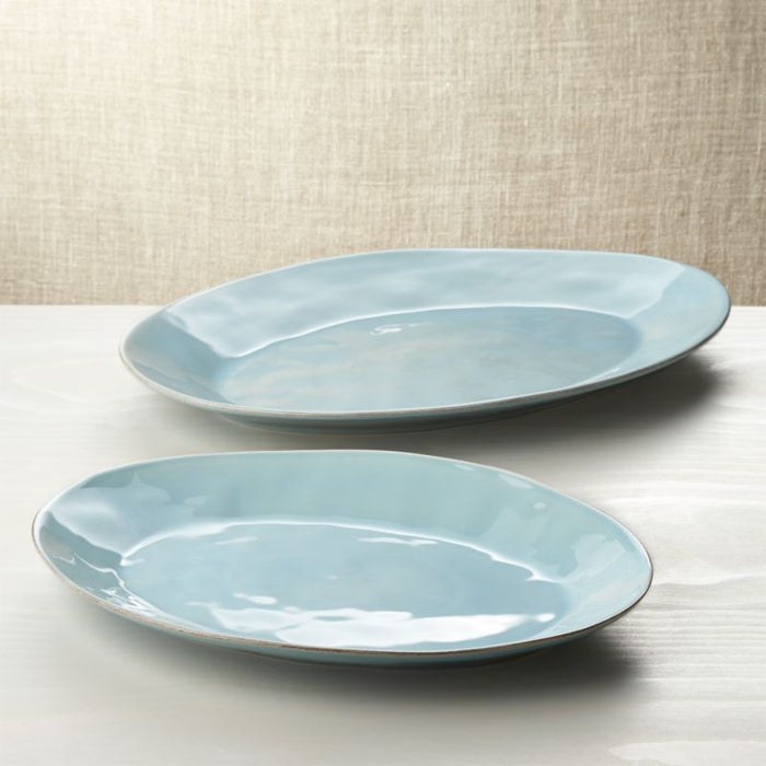 Marin Blue Large Oval Platter