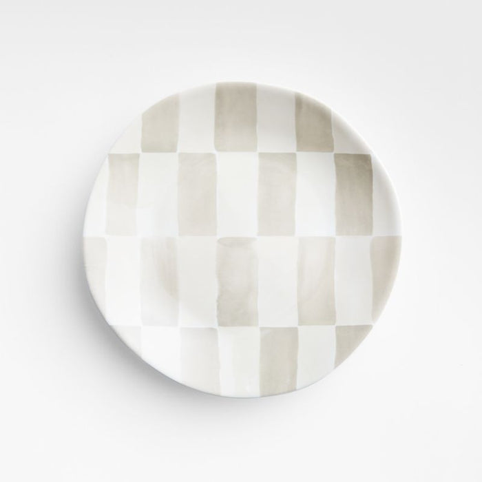 Marin Checkered Grey Melamine Salad Plate