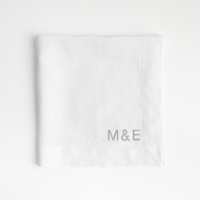 Marin White European Flax ®-Certified Linen Napkin