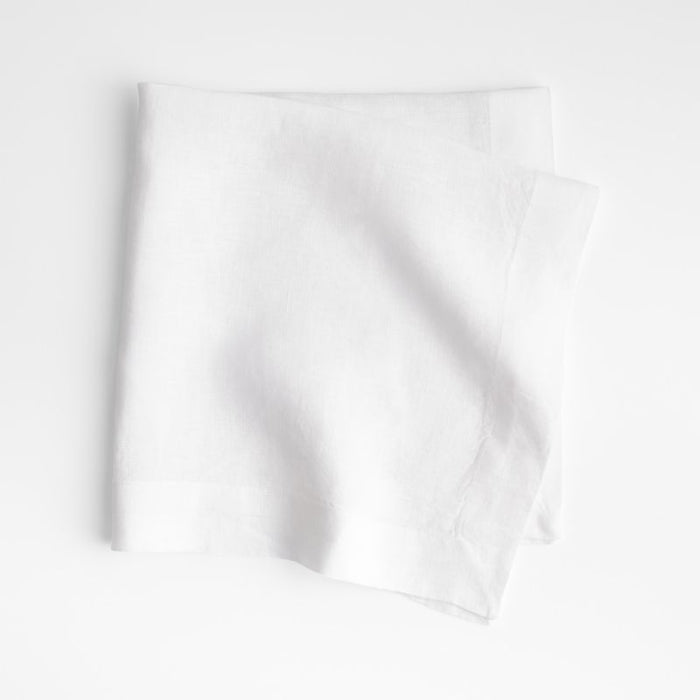 Marin White European Flax ®-Certified Linen Napkin