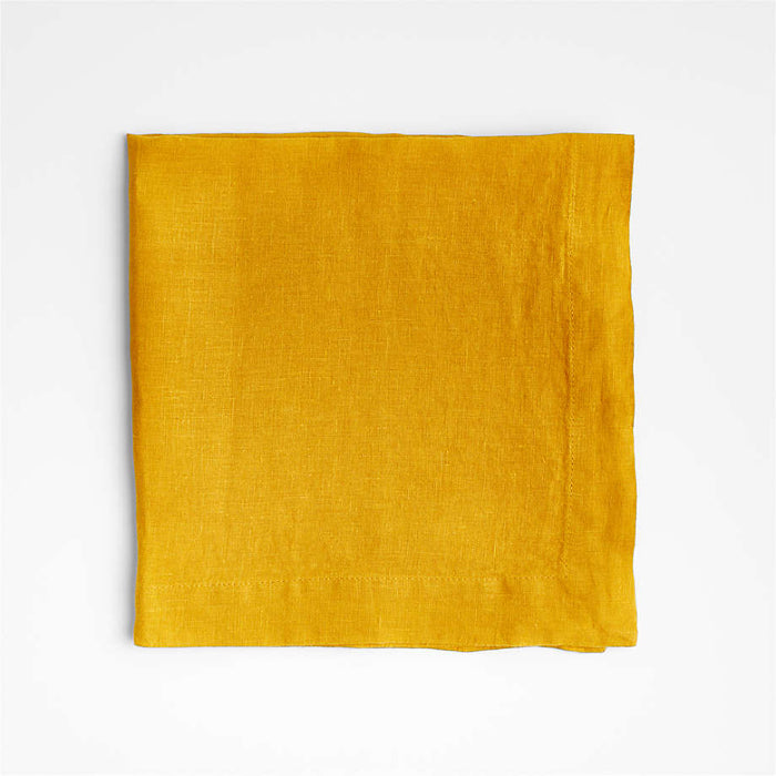 Marin Saffron Yellow Linen Napkin