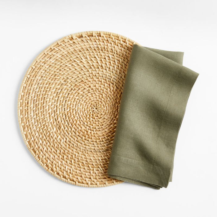 Marin Desert Green European Flax ®-Certified Linen Napkin