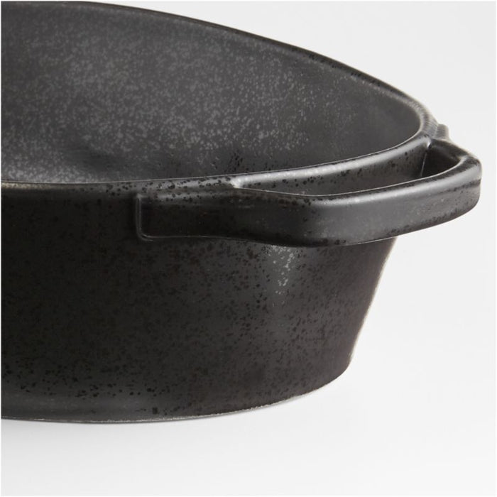 Marin Matte Black Oval Ceramic Baking Dish