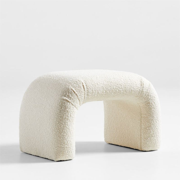 Martini Small Upholstered Ottoman by Leanne Ford