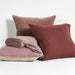 Laundered Linen 20"x20" Moody Mauve Throw Pillow Cover