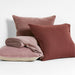 Hemp 20"x20" Cider Burgundy Throw Pillow Cover