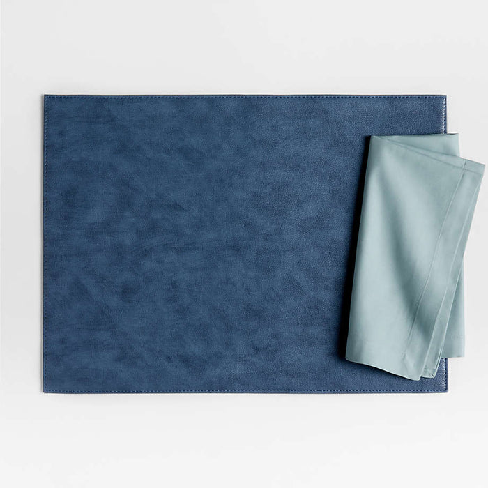 Maxwell Rectangular Blue Easy-Clean Placemat