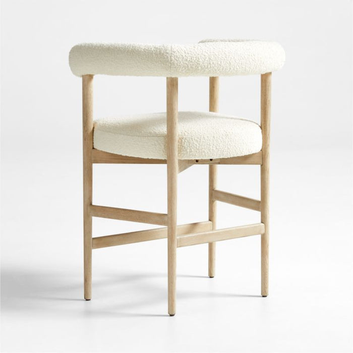 Mazz Bouclé Counter Stool by Leanne Ford