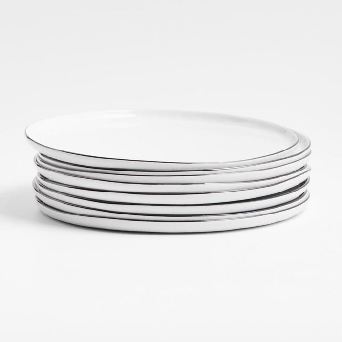 Mercer Black Rim Round Porcelain Dinner Plate
