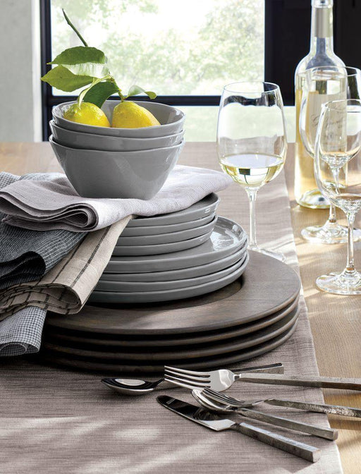 Mercer Grey Round Dinner Plate - Crate and Barrel Philippines