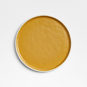 Mercer Matte Yellow Porcelain Salad Plate with White Rim