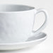 Mercer White Porcelain Cappuccino Cup and Saucer