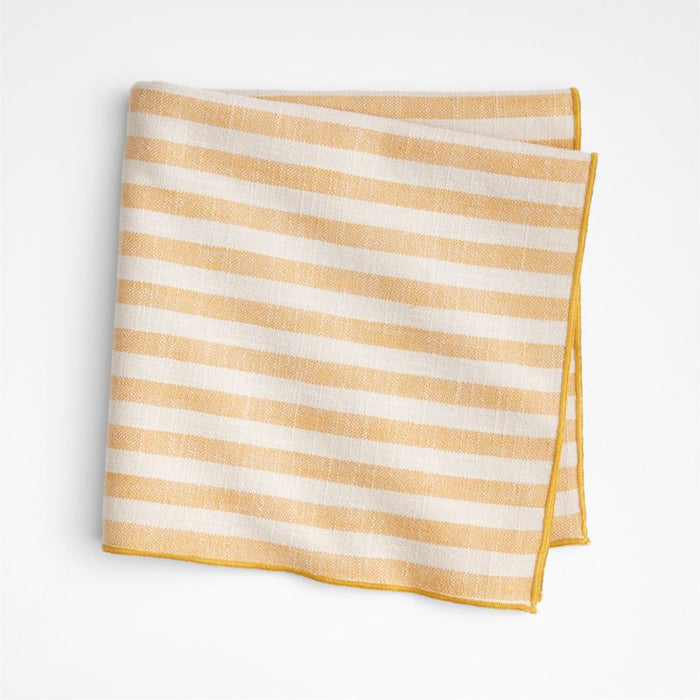 Merrow Stitch Yellow Stripe Napkin