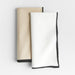 White Merrow Stitch Organic Cotton Napkin