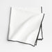 White Merrow Stitch Organic Cotton Napkin
